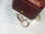 Perfect Replica Cartier Rose Gold Zircon Earring 